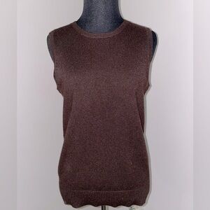 Brown sweater vest from JCrew, size M.